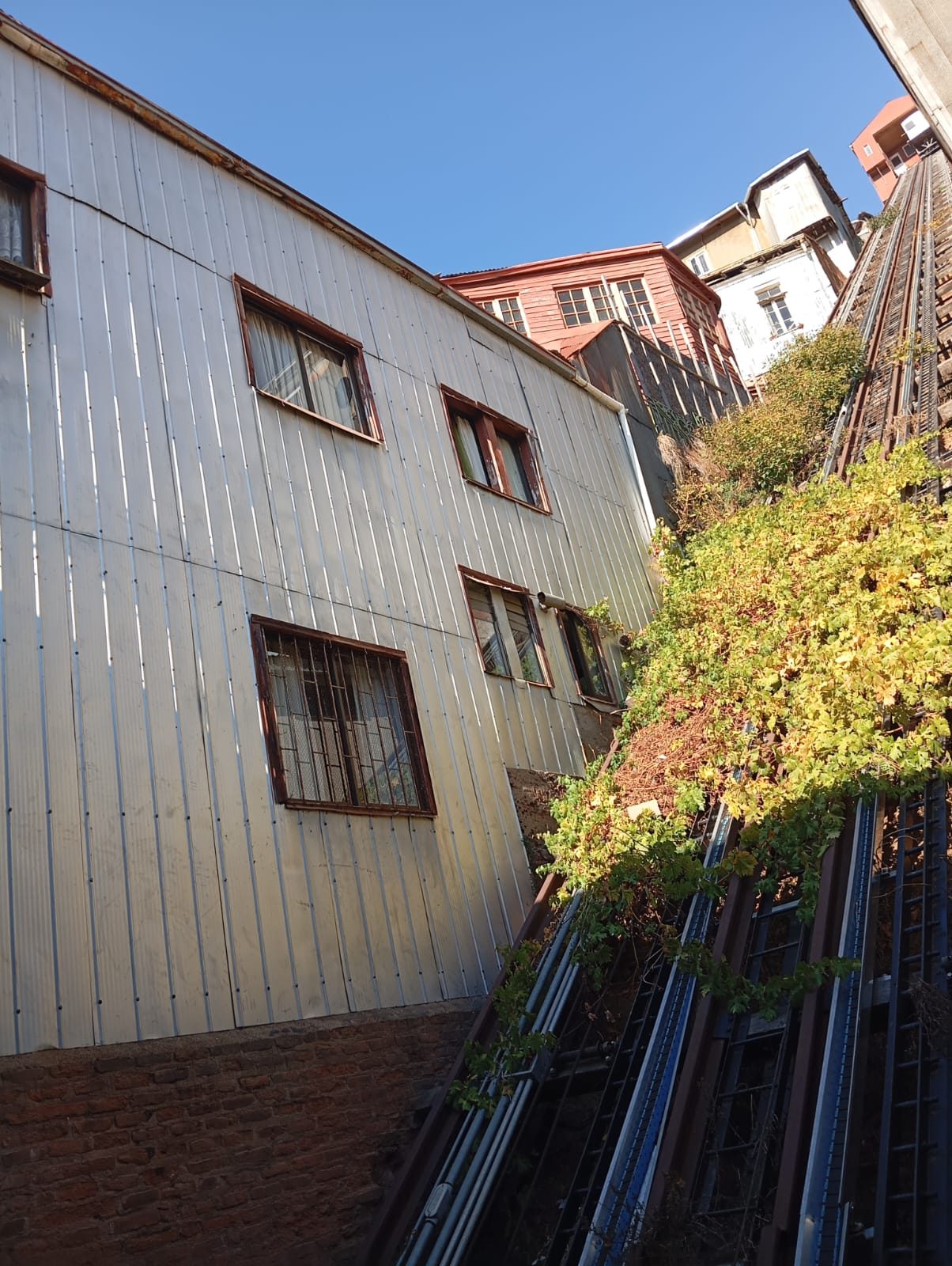 Plano de rodadura ascensor Monjas con vegetación