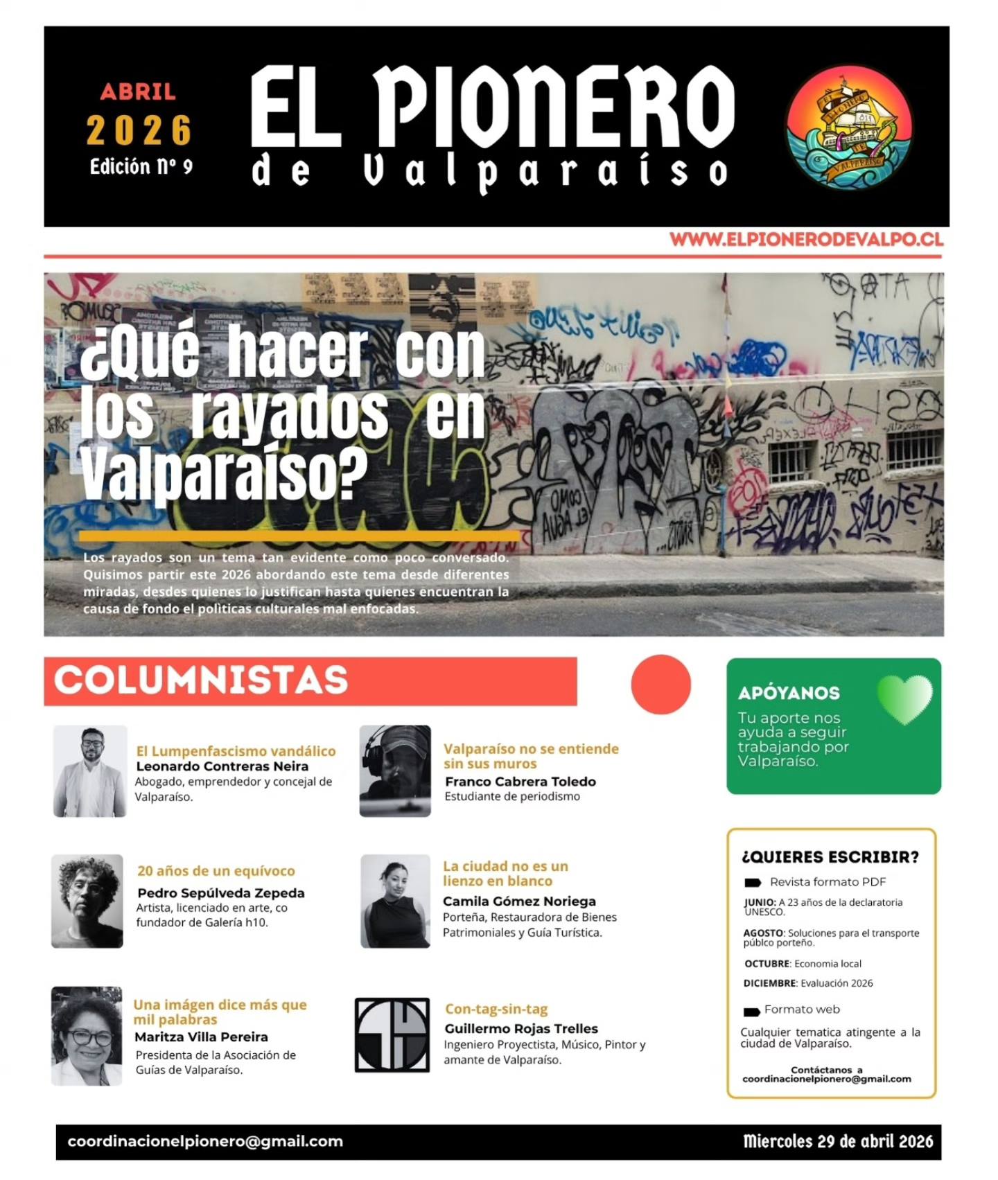 Portada ¿Qué hacer con los rayados en Valparaíso?