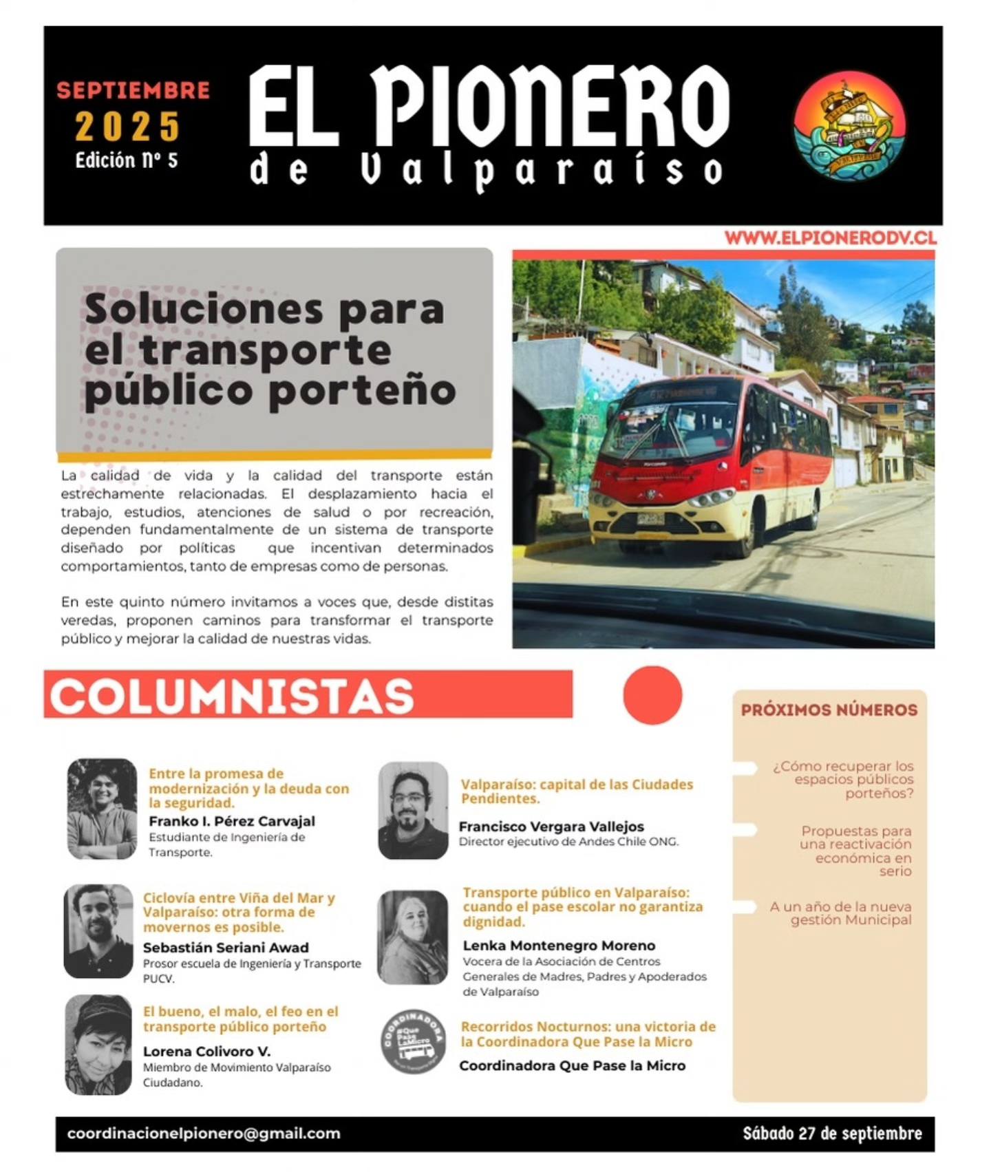 Portada Soluciones para el transporte público porteño